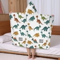 thumbnail image 5 of Dinosaur Pattern Hooded Bath Towel，50"x30" for Ages 3 To 12 Kids, Quick Dry Lightweight Soft Microfiber Hood Beach Towel Cover Up for Kids, 5 of 7