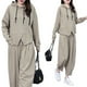 thumbnail image 3 of Conjunto de dos piezas de pantalones de pierna ancha y suéter de tiro, primavera y otoño, nuevos pantalones de traje casuales retro sueltos, ropa de mujer, 3 of 3