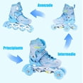 thumbnail image 2 of 2en 1 Patines Ajustable,patines En Paralelo/línea Para Niños Modelo Azul, 2 of 4