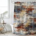 thumbnail image 4 of Retro Minimalist Art Bathroom Shower Curtains with 12 Hooks Waterproof Shower Curtain for Stalls and Bathtubs Abstract Bohemia Aesthetics Brown Beige Decorative Bathroom Privacy Curtain 36x78 Inches, 4 of 9