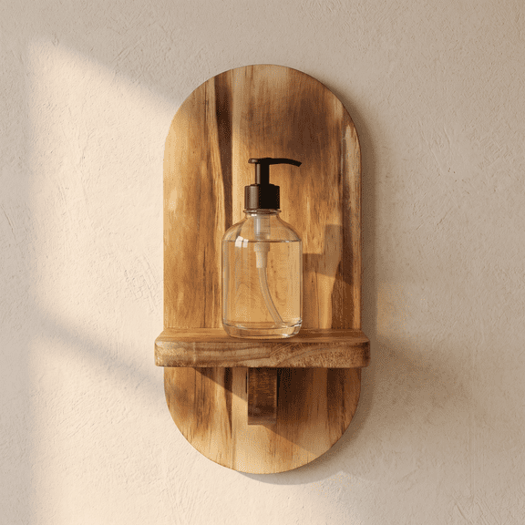 Vintage Wall Shelves, Oval Wooden Floating Shelves for Wall Decor, Wall Mounted Floating Bathroom Shelf for Storage, Floating Book Shelf for Bedroom, Living Room – Farmhouse Decoration