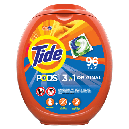 Tide Pods Original, Laundry Detergent Pacs, 96 (Best Laundry Detergent For Odors)