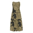 thumbnail image 4 of Birdeem Robes pour Femmes Mode Décontractée Confort Imprimé Fermeture Éclair Sans Manches Col Rond, 4 of 12