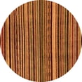 thumbnail image 1 of Ahgly Company Indoor Round Abstract Orange Modern Area Rugs, 6' Round, 1 of 4