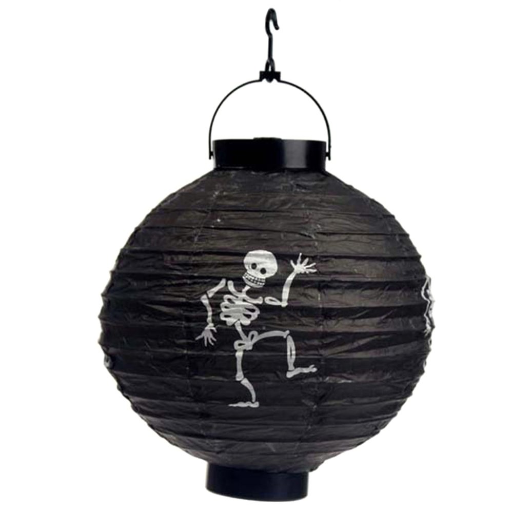 77bb aa30 manzanita 1 PCS Halloween Party Decorations Paper Lanterns LED Skeletons Hanging