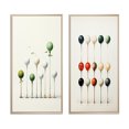 thumbnail image 2 of Designart "Minimalist Golf Tees V" Golf Framed Wall Art Set Of 2 - Green Sports Framed Canvas Set For Living Room Decor, 2 of 7