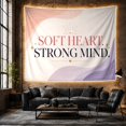 thumbnail image 6 of Soft Heart Strong Mind Text with Gold Stars, Inspirational Minimalist Style for Motivation Fans, Positive Wall Art, Graduation Gift, Tapestry Wall Hanging for Office and Dorm, 6 of 7
