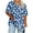 Blue, variant on Plus Size 4X Women's Short Sleeve Tops Sale Under $10 Free Shipping Summer Casual Loose Print Blouse