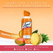 Lysol Air Sanitizer Spray for Air Sanitization and Bacterial Odor Elimination, Air Freshener Alternative, Tropical Sunset Scent, 10 oz