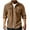 Brown, variant on Men's Corduroy Dressy Shirts Long Sleeve Shirts Collar Button Down Shirt Vintage Solid Lightweight Jacket Outdoor Golf Jackets Bussiness Office Work Blouses with Flap Pockets