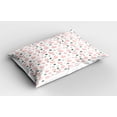 thumbnail image 2 of Ambesonne Llama Pillow Sham 2 Pack, Fluffy Animal Cactus, 26"x20", Blush Laurel Green, 2 of 3