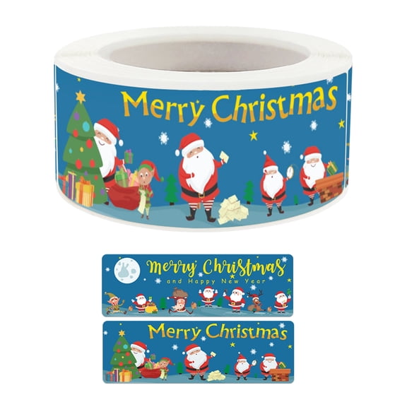 120 Pieces Merry Christmas Stickers Santa Claus Snowman Christmas Trees Stickers Decorative Sealing Stickers