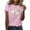 Pink, variant on Flowers Shirts Short Sleeve T-Shirts for Women Trendy Lightweight Soft Casual Crewneck Tees Spring Summer Tops Clothes 2025