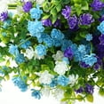 thumbnail image 4 of 10 Bundles Artificial Flowers Outdoor, UV Resistant Faux Artificial Plants Shrubs Plastic Flower Bulk for Hanging Planter Porch Window Home Wedding Fall Summer Decor (Orange), 4 of 5