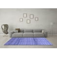 thumbnail image 3 of Ahgly Company Machine Washable Indoor Square Abstract Blue Modern Area Rugs, 4' Square, 3 of 4