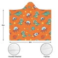 thumbnail image 3 of Wearable Blanket,Orange Cartoon Dinosaurs Rockets Planets Pattern Hooded Wearable Flannel Blanket for Adults & Teens,Winter Poncho Shawl Wrap Cape Cozy Anti-Pill,50"x60", 3 of 5