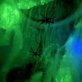thumbnail image 5 of Yashow Luminous Green Artificial Cotton Glow in the Dark Spider Web Stretchable Fake Cobwebs with Four Spiders for Halloween Haunted House Decorations, 5-piece, 5 of 5