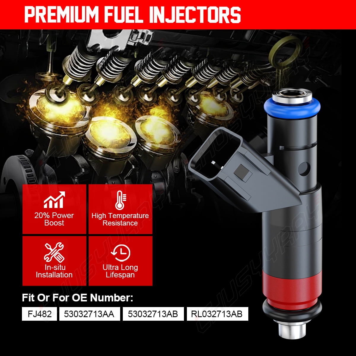 8x Fuel Injector for 2004-2008 Dodge Ram 1500 2500 3500 Truck SUV 5.7L