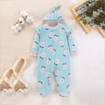 thumbnail image 4 of Akafmk Newborn Boys Infant Girls Bodysuits,Fall Winter Cottons Bodysuits Pajamas,Long Sleeve Bodysuits Graphic Print Casual Onesie Outfits Hooded Romper Jumpsuit Toddler Boys Clothing 3-6 Months, 4 of 4