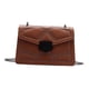 thumbnail image 1 of Bolso bandolera elegante con cadena y remaches para mujer, bolso para teléfono, bolso cruzado con cremallera marrón, 1 of 9