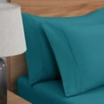 thumbnail image 6 of Mainstays Super Soft Brushed Microfiber Pillowcase Set, Dark Teal, Standard/Queen, 2 Piece, 6 of 7