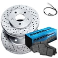 thumbnail image 1 of PowerSport Front Brakes and Rotors Kit |Front Brake Pads| Brake Rotors and Pads| Ceramic Brake Pads and Rotors |fits 2005-2007 Land Rover LR3, 1 of 7