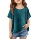 thumbnail image 3 of Camisas de Manga Larga para Niños Tamaño 12-14 Juventud Color Sólido Mangas Cortas Camiseta de Cuello Redondo Top para Niños Niño Pequeño Camisas de Manga Larga 2T, 3 of 4