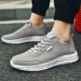 thumbnail image 2 of PEASKJP Works Men's Shoes Mesh Performance Non Slip Comfort Gym Shoes Sports Training ShoesGrey 42, 2 of 5