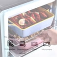 thumbnail image 4 of Qeeadeea square Lasagne Pan With Handle, Large Ceramic Bakeware Pan, Porcelain Baking Dish Oven Proof-Pink-20x15x6cm, 800ml, 4 of 7