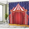 thumbnail image 4 of Ambesonne Circus Shower Curtain, Canvas Circus Tent Art, 69"Wx84"L, Blue Vermilion, 4 of 4