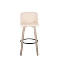 thumbnail image 2 of LumiSource White Toriano 30" Fixed Height Barstool - Set of 2, 2 of 8