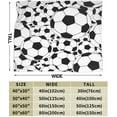 thumbnail image 2 of Soccer Blanket 60"x80"Football Fannel Fleece Plush Blanket for Couch Bed Sofa Home Decor Gifts for Boys Kids Adult Teen Sport Fans White, 2 of 6