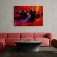 thumbnail image 2 of Unlimited Art Project - Red Black Floral Abstract Canvas Wall Art Print, 2 of 6
