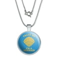 thumbnail image 1 of Trust Me I'm a Mermaid Funny Humor 1" Pendant with Sterling Silver Plated Chain, 1 of 4