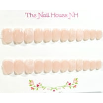Winter Snowflakes French Manicure Glossy Short Square Press On Nails - 24 Pieces - Artificial Nails