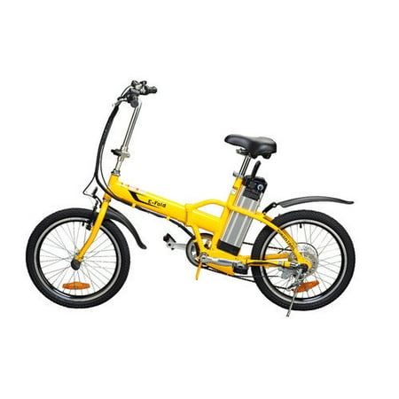 Yukon Trail Bicycles Folding Electric Bike, Yellow, 20-Inch/One Size