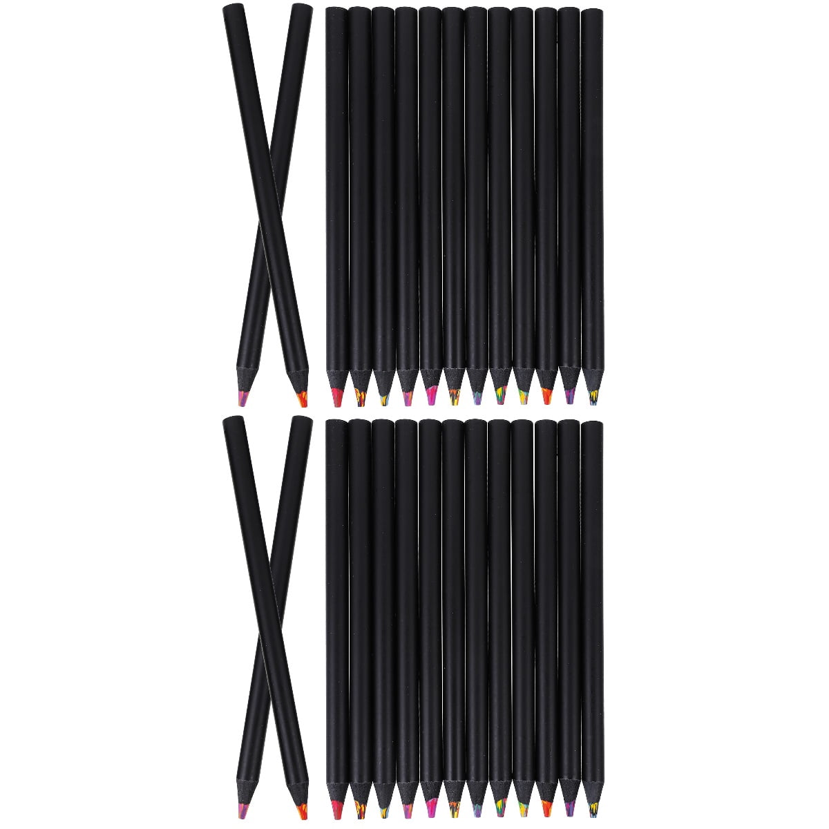 Set of 2 Pencil Coloring Pencils Drawing Lead Coloured Black
