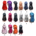 thumbnail image 3 of stanreset Silky Cap Bonnet Headwraps with Long Tail Fashion Elasticity Flexible Adjustable for Bikers Lovers Daily Decoration Red Average code, 3 of 5