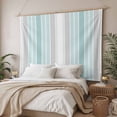 thumbnail image 3 of Aqua Gray Stripes Tapestry for Bedroom Wall Hanging Tapestry, Minimalist Gradient Lines Aesthetic Ceiling Backdrop Tapestries Poster Blanket Wall Decor for Teens Room Living Room Dorm 39" x 59", 3 of 8
