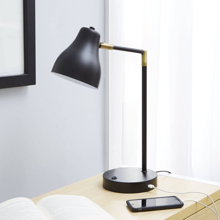 Better Homes & Gardens Linear Metal Office Desk Lamp with LED Bulb