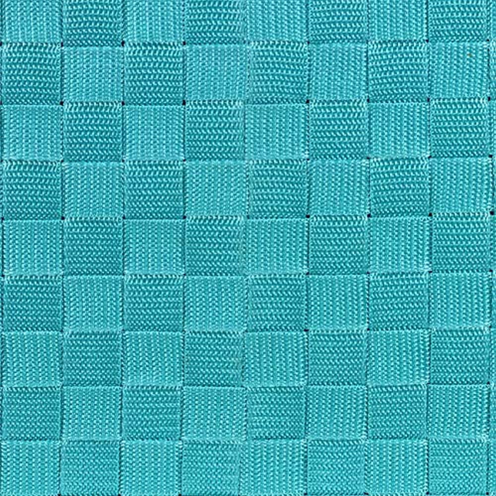 Sorbus Storage Box Woven Basket Bin Container Tote Cube Organizer Set Stackable Storage Basket Woven Strap Shelf Organizer Built-in Carry Handles (Woven Lid Baskets - Aqua)