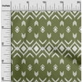 thumbnail image 2 of oneOone Rayon Forest Green Fabric Asian Ikat Craft Projects Decor Fabric Printed By The Yard 56 Inch Wide, 2 of 4