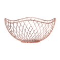 thumbnail image 2 of Tazón de cesta de frutas, organizador de alimentos de alambre, decoración de mostrador de cocina, centro de de cena, almacenamiento para plátano, Oro rosa Sunnimix Canasta de frutas, 2 of 7