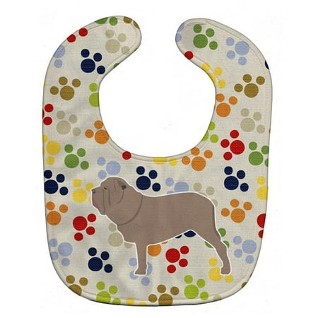 Neapolitan Mastiff Pawprints Baby Bib