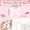 thumbnail image 2 of 50 Pieces Mini Satin Ribbon Twist Tie Bows, DIY Twist Tie Bows, Crafts Tying Up for Halloween Christmas Wedding Gift Wrapping Candy Treat Bags Decoration, 2 of 7