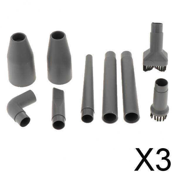 Kit de Accesorios para Aspiradoras, Boquilla Adaptadora, Tubo de Extensión de Cabezal de Cepillo, 3x9 Uds. 3 piezas