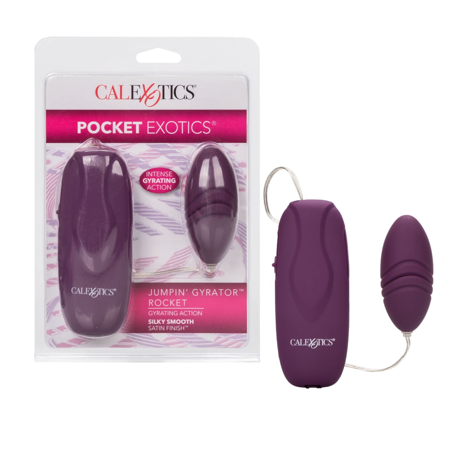 CalExotics Jumpin' Gyrator Rocket Compact Extreme Multi-Speed Satin Finish Vibrator - Purple