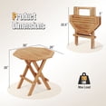 thumbnail image 3 of Gymax Patio Folding Side Table w/ X-shaped Legs & Slatted Tabletop for Backyard, 3 of 8