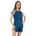 thumbnail image 3 of Inkmeso Ensemble de Nuit 2 Pcs pour Femmes Manches Raglan Haut Boutonné & Shorts Vêtements de Nuit-89, 3 of 7