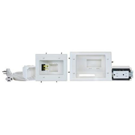 - Datacomm Electronics 45-0024-wh Recessed Pro-power Kit With Straight Blade Inlet